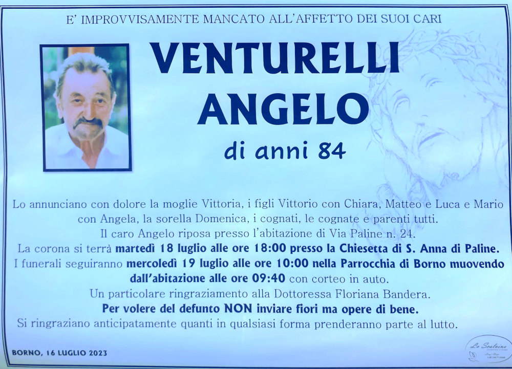 16 luglio 2023: def angelo venturelli