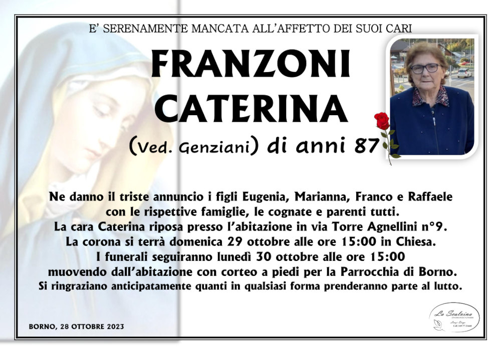 28 ottobre 2023: def Caterina Franzoni Borno