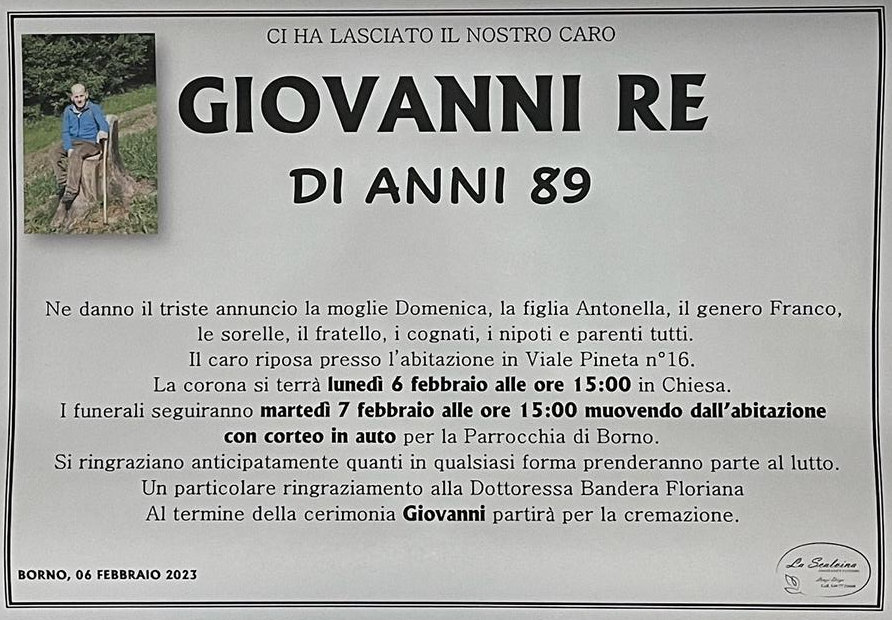 6 feb 2023: def giovanni re