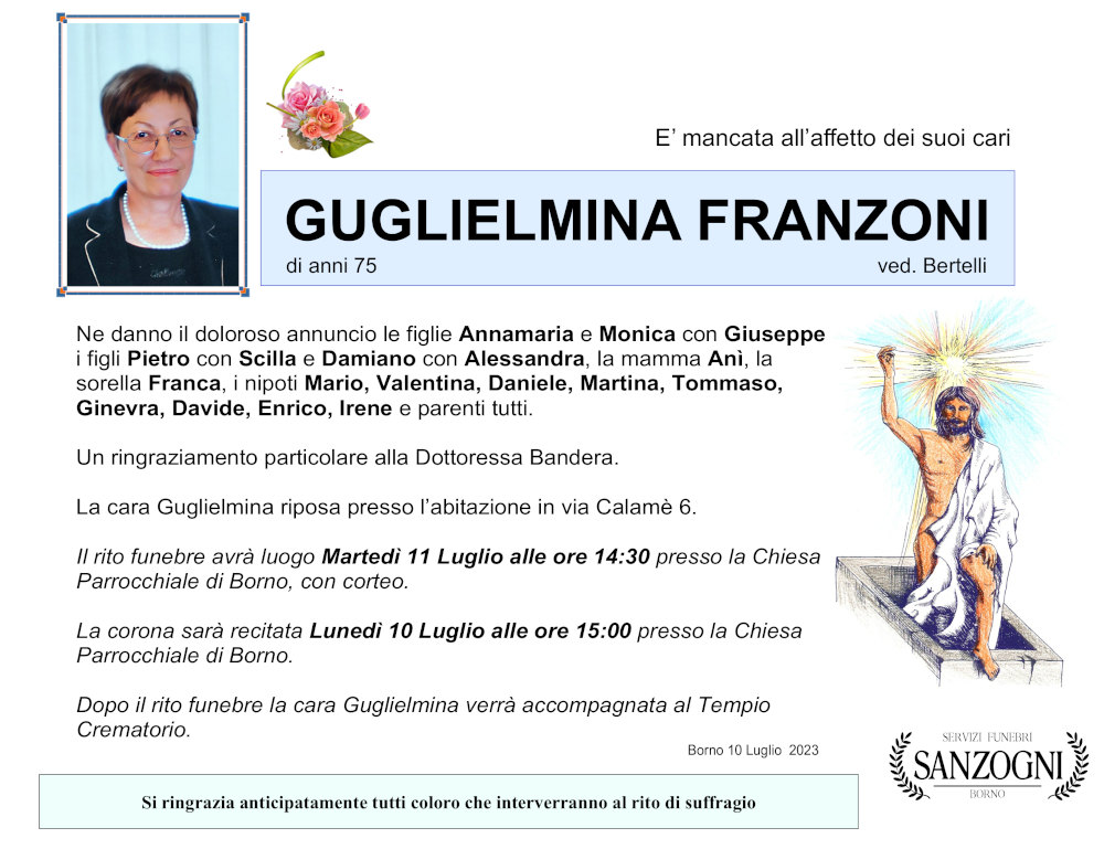 10 luglio 2023: def gugliemina franzoni