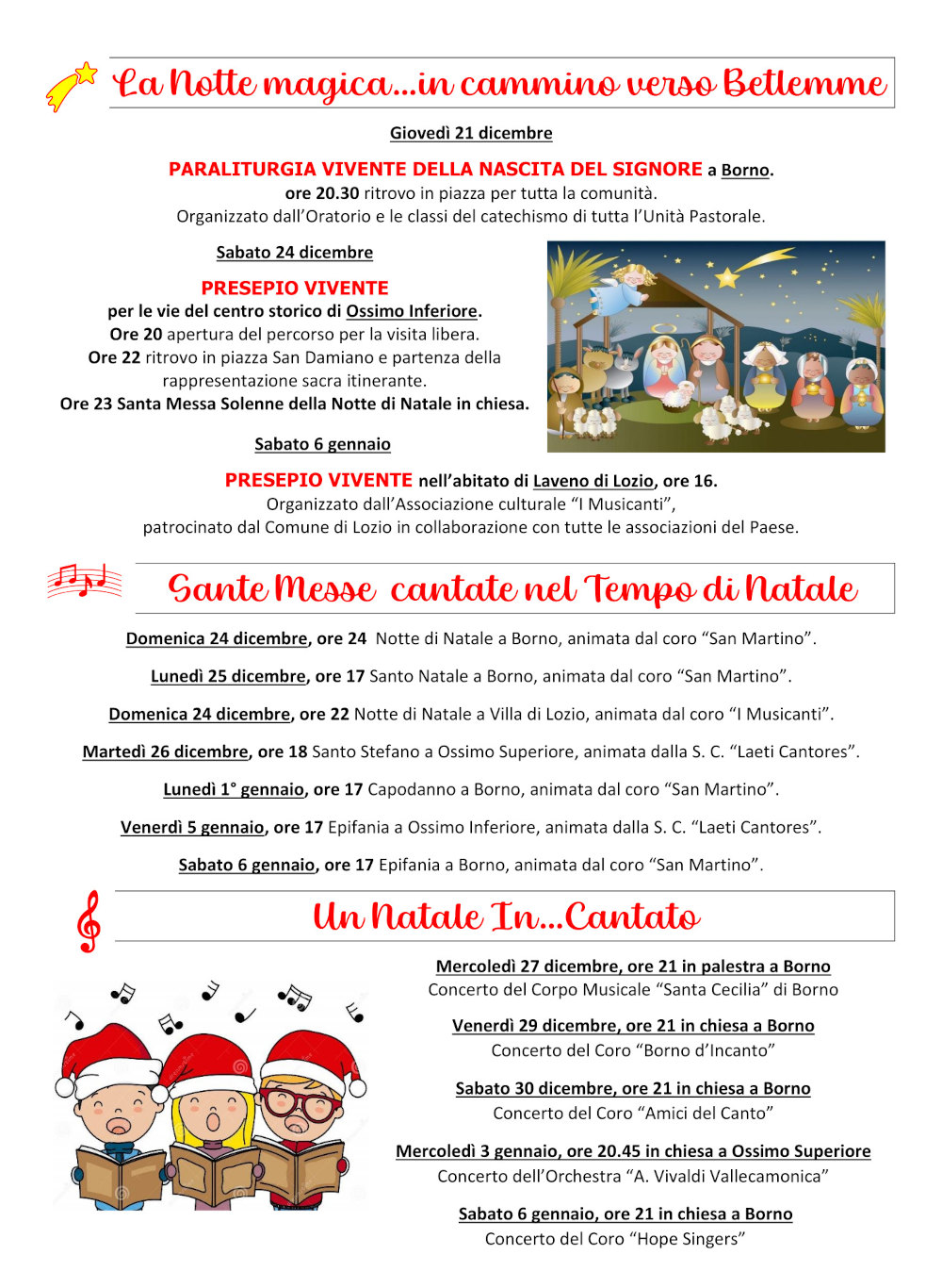 Natale 2023: Concerti e altre proposte