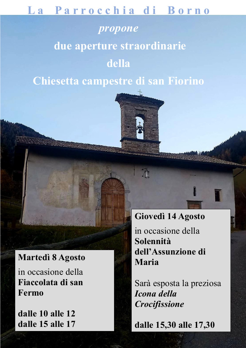 8 e 15 agosto 2023: due proposte presso la chiesa di san Fiorino