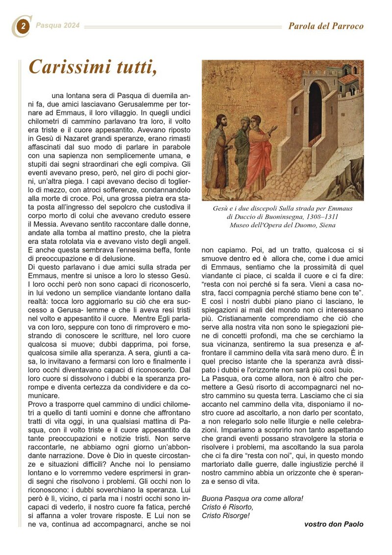 Carissimi tutti,