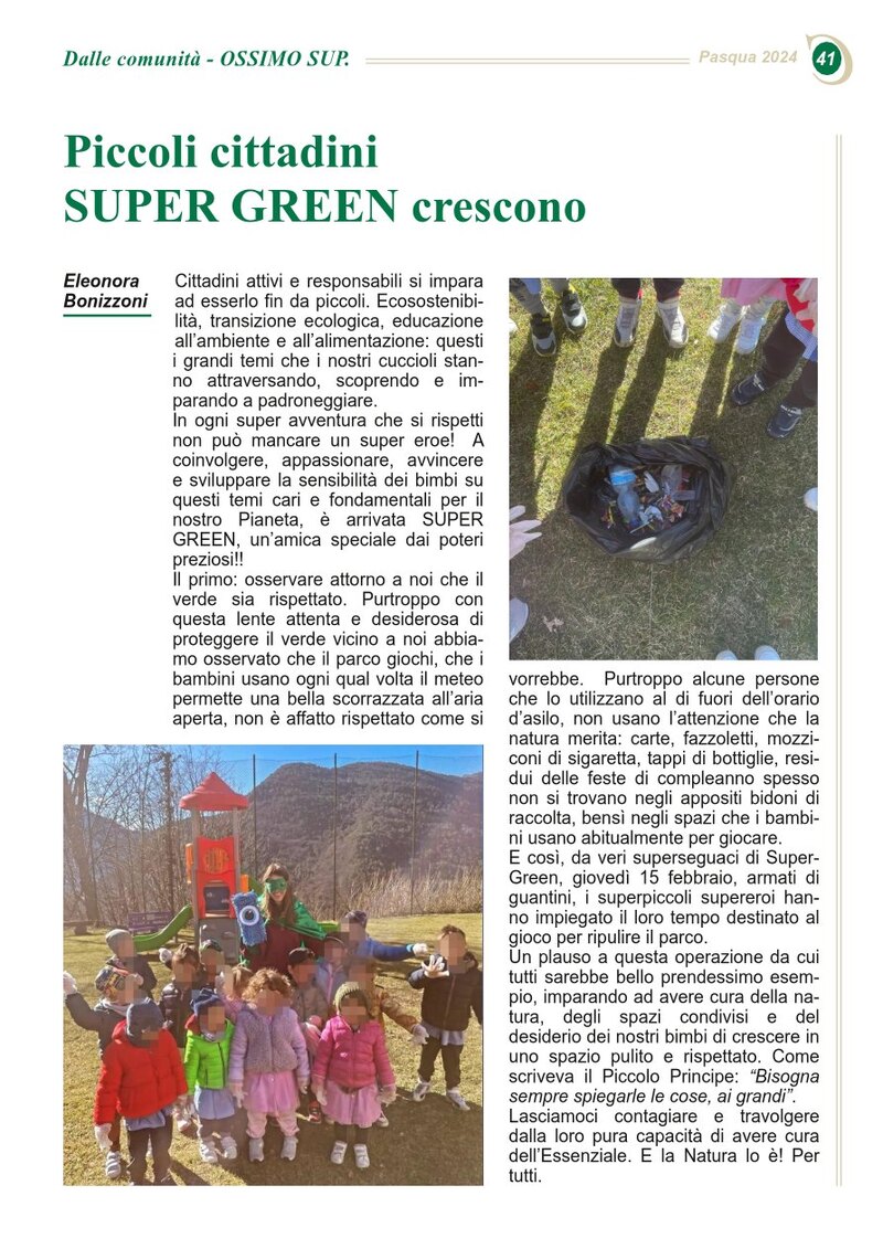 Piccoli cittadini SUPER GREEN crescono