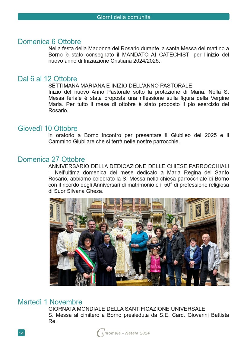 Cuntomela Natale 2024