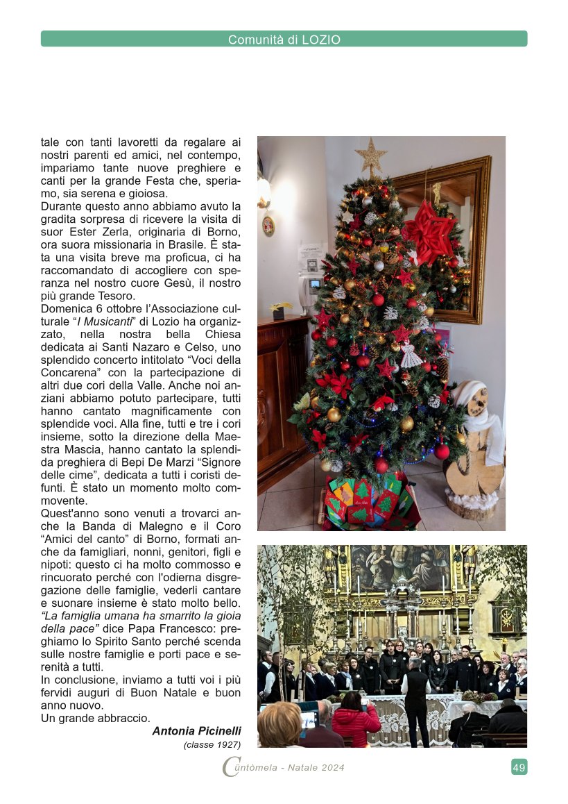 Cuntomela Natale 2024