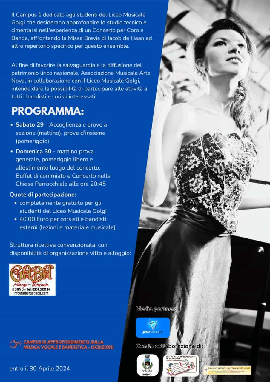 29-30 giugno 2024: Campus Musicale