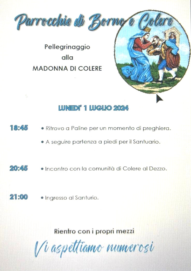 1 luglio 2024: s. Messa al santuario del Dezzo con la comunità di Colere
