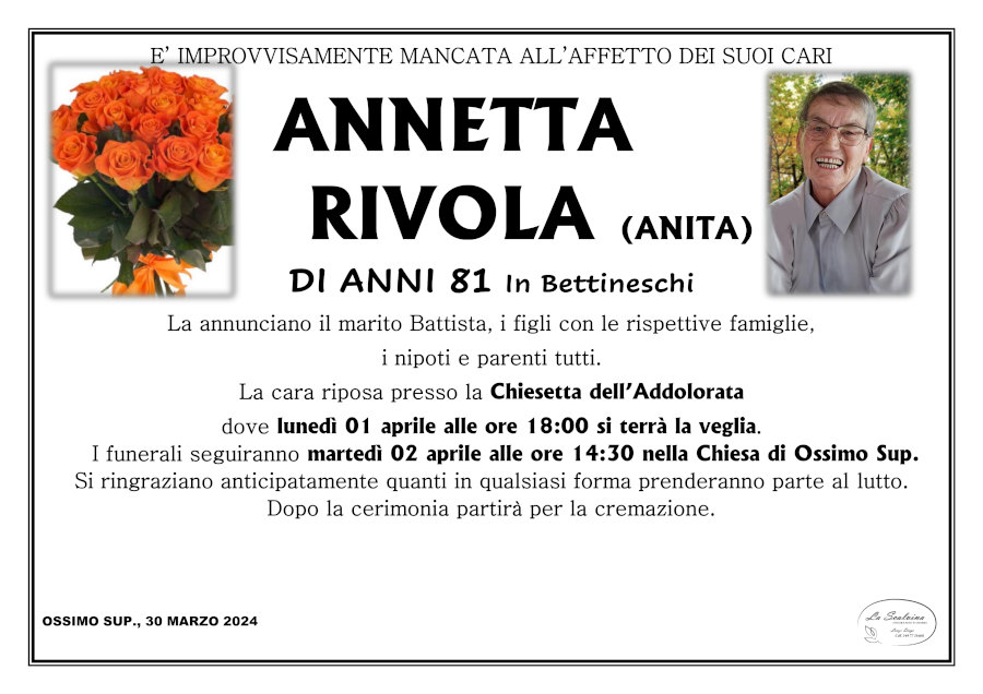 30 marzo 2024: def Annetta Rivola - Ossimo sup.