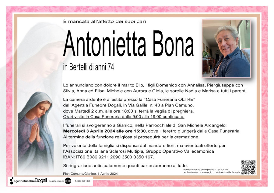 1 aprile 2024: def Antonietta Bona - Gianico