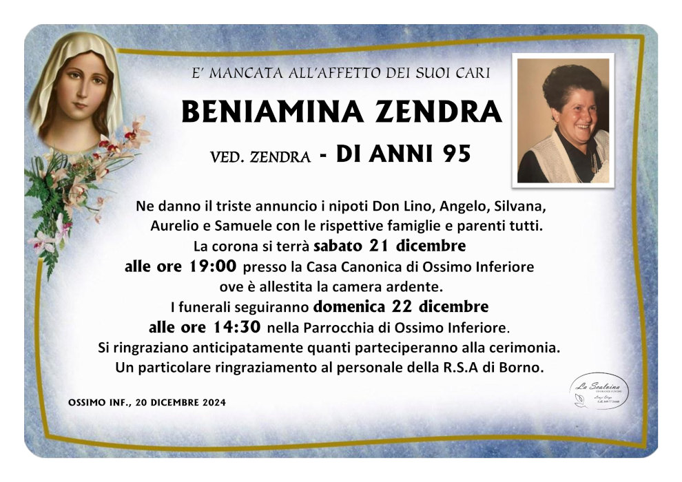 20 dicembre 2024: def Beniamina Zendra - Ossimo Inf.