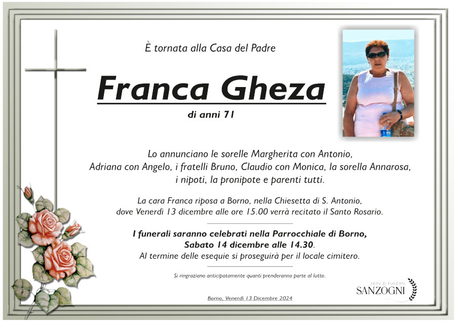 14 dicembre 2024: def def Franca Gheza - Borno