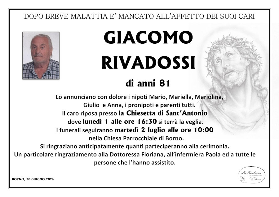 30 giugno 2024: def Giacomo Rivadossi - Borno