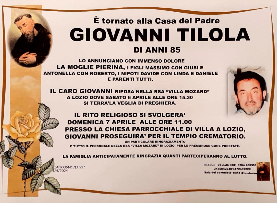 4 aprile 2024: def Giovanni Tilola - Lozio