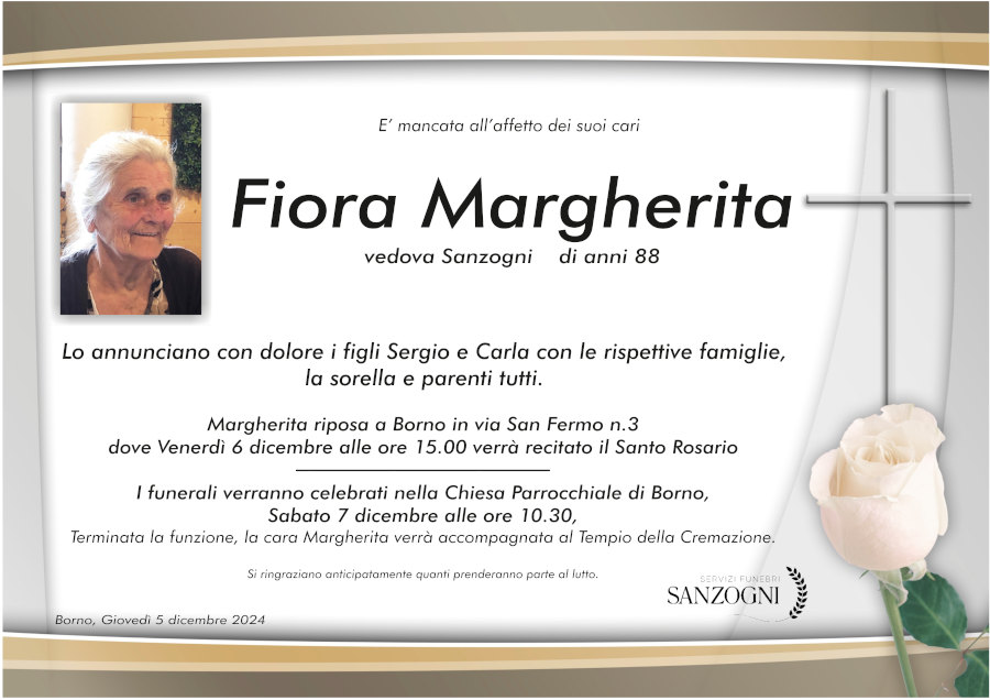 5 dicembre 2024: def Margherita Fiora - Borno