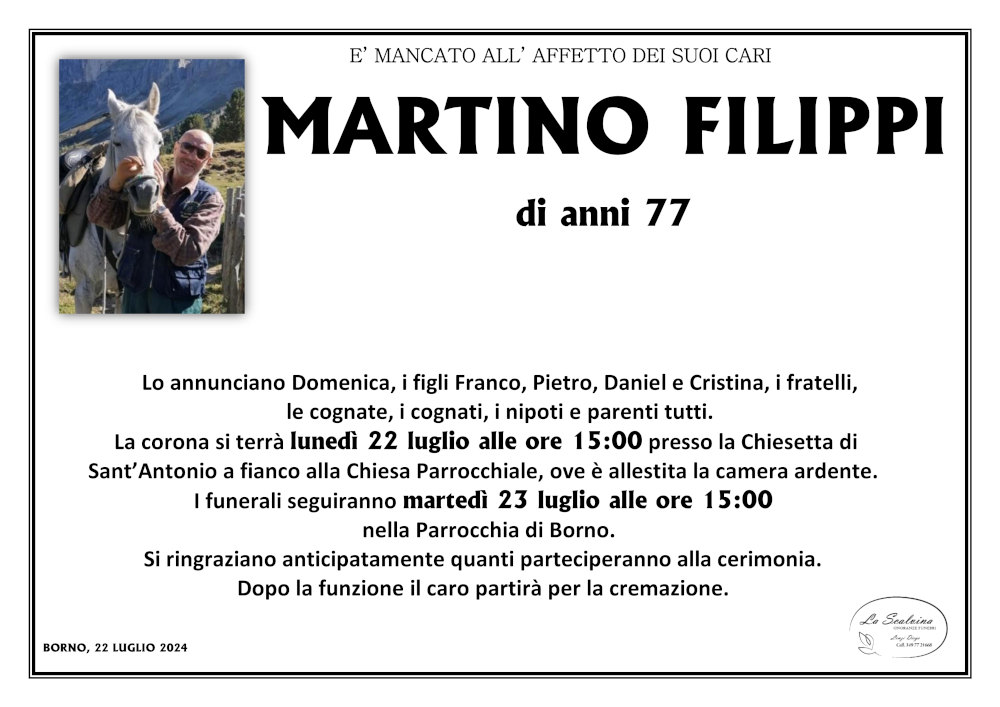 22 luglio 2024: def Martino Filippi - Borno