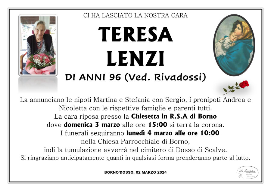 2 marzo 2024: def Teresa Lenzi - Borno