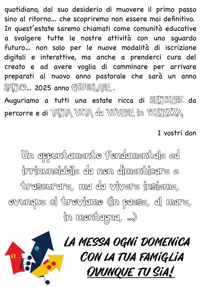 Proposte Oratorio Estate 2024
