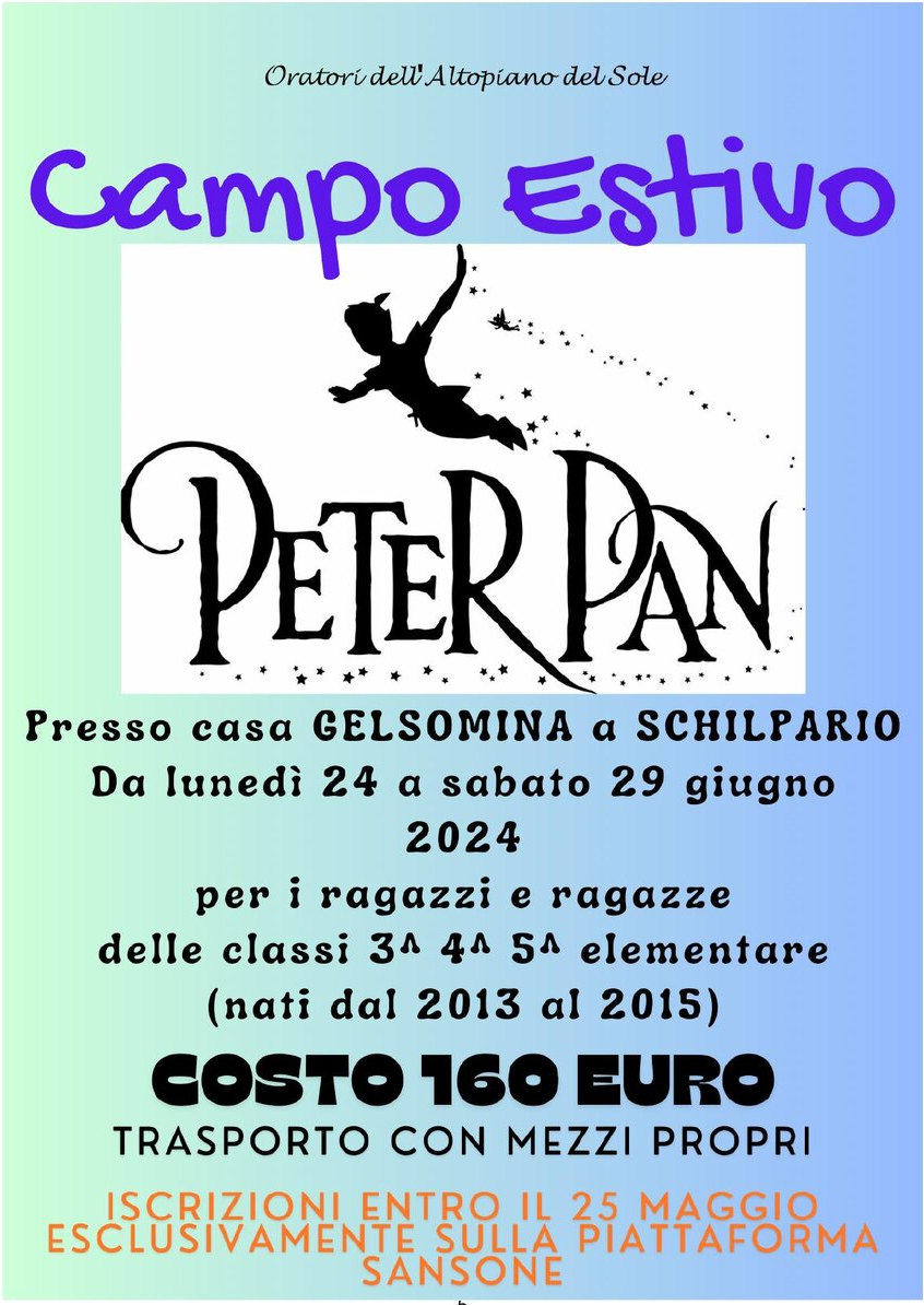 Proposte Oratorio Estate 2024