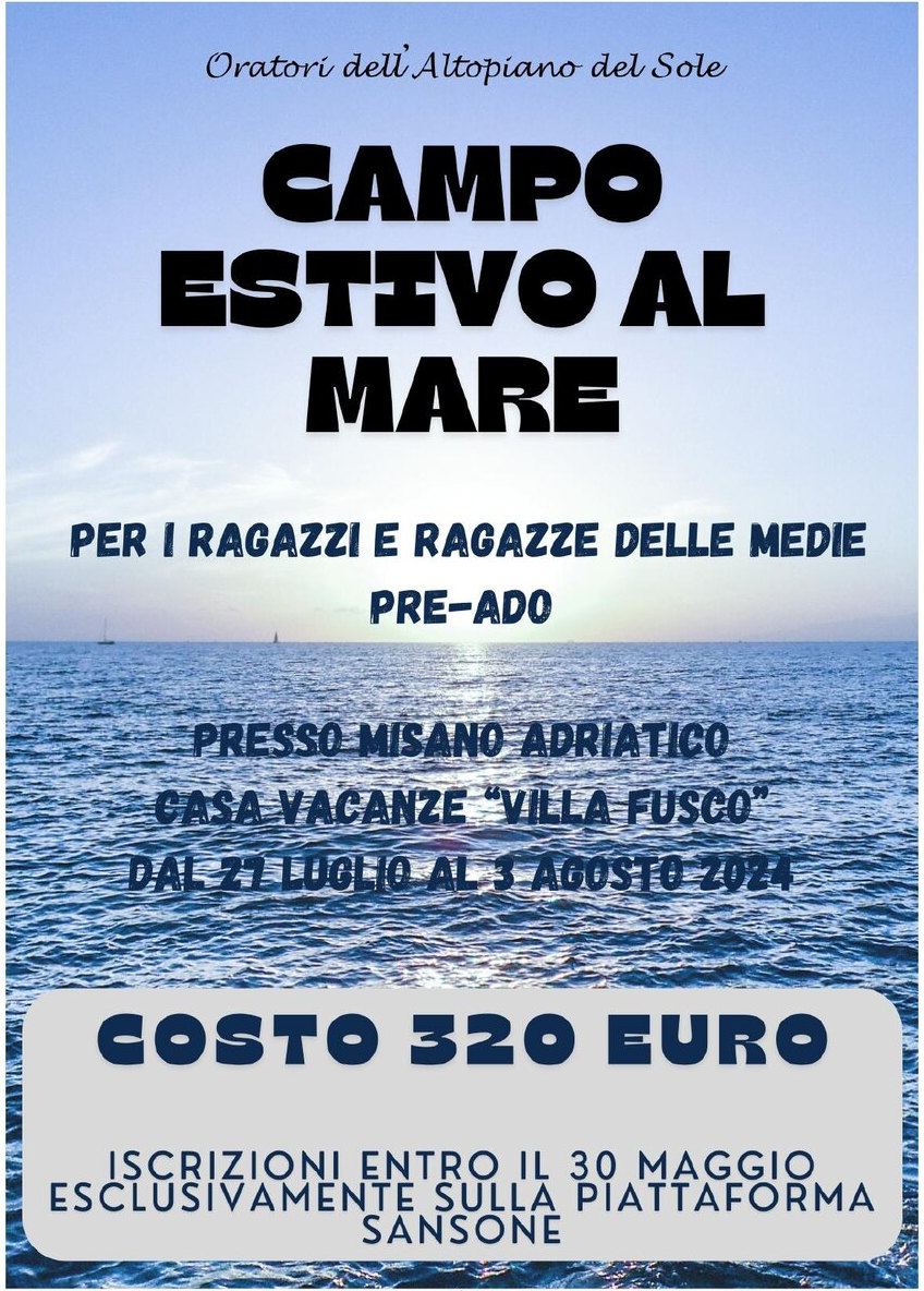 Proposte Oratorio Estate 2024