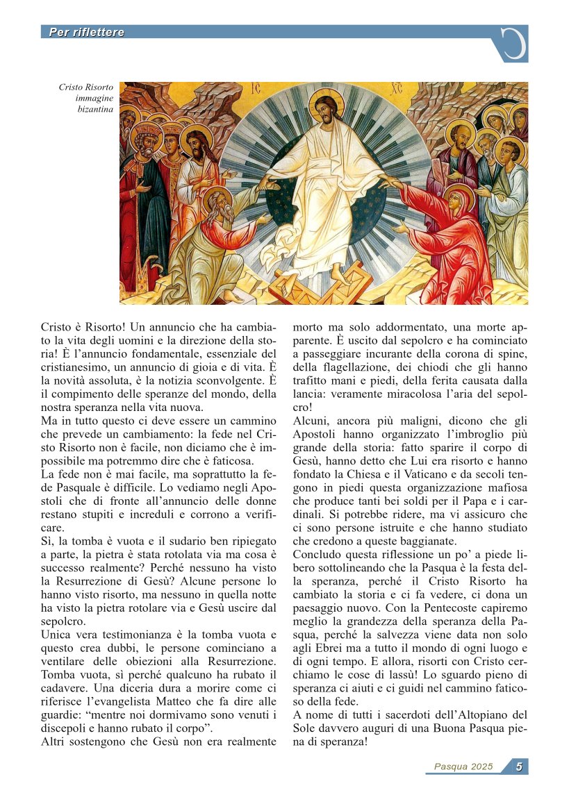 Cuntomela Pasqua 2025
