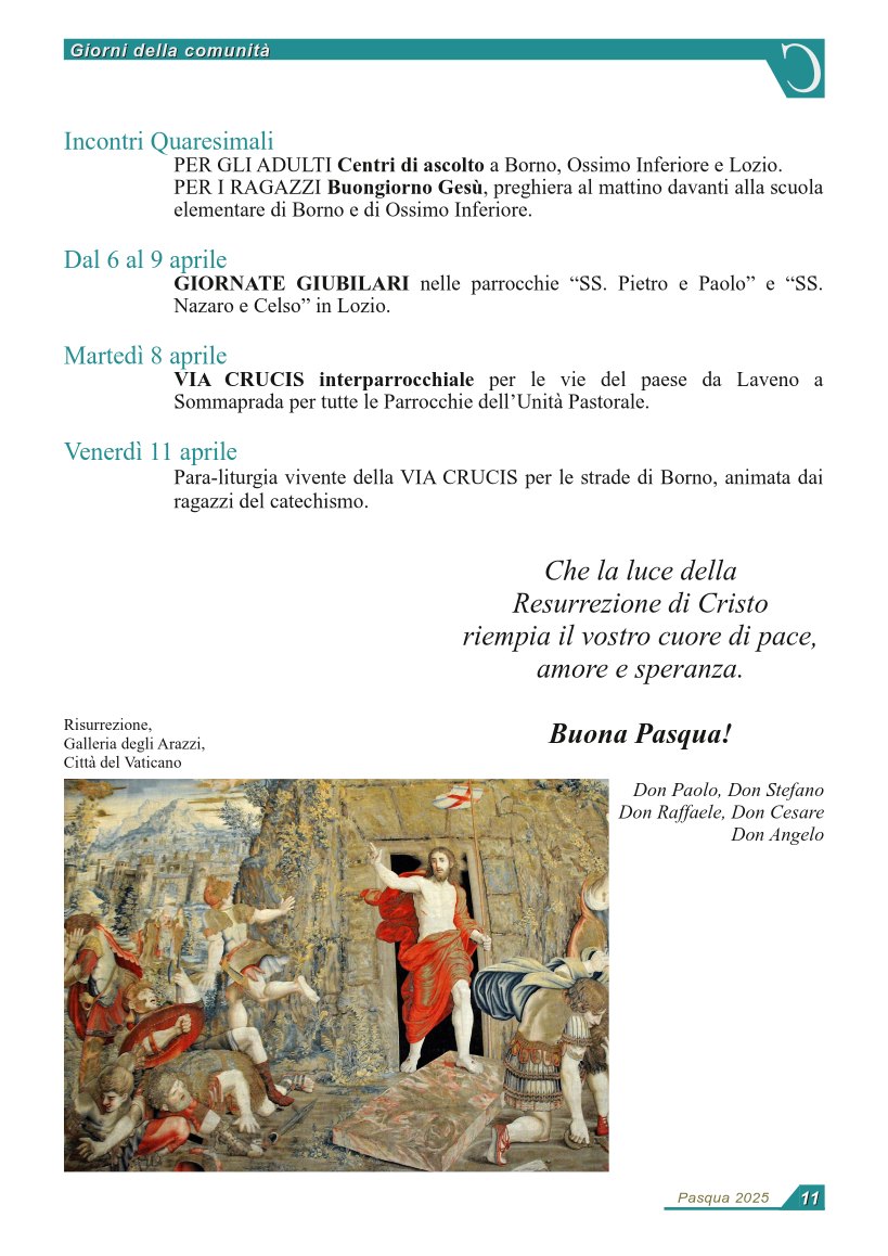 Cuntomela Pasqua 2025