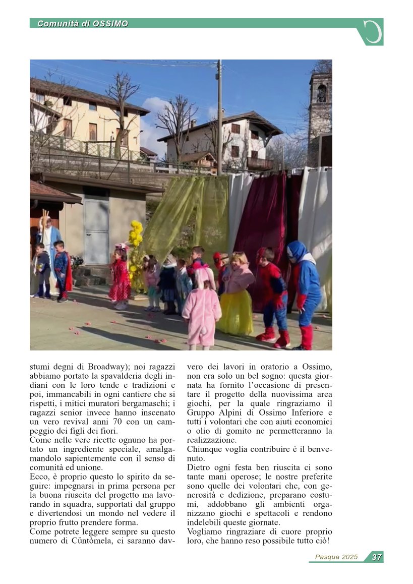 Cuntomela Pasqua 2025