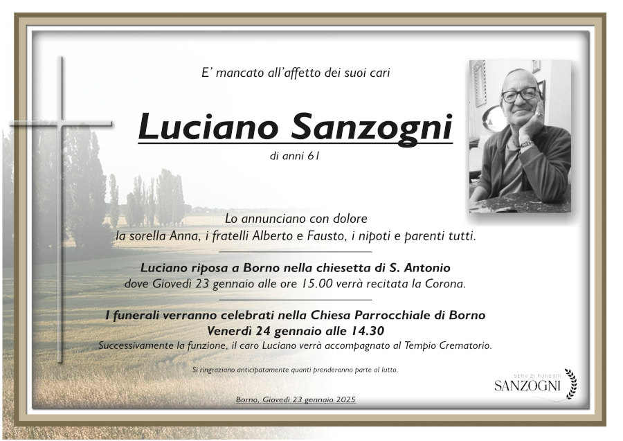 23 gennaio 2025: def Luciano Sanzogni - Borno