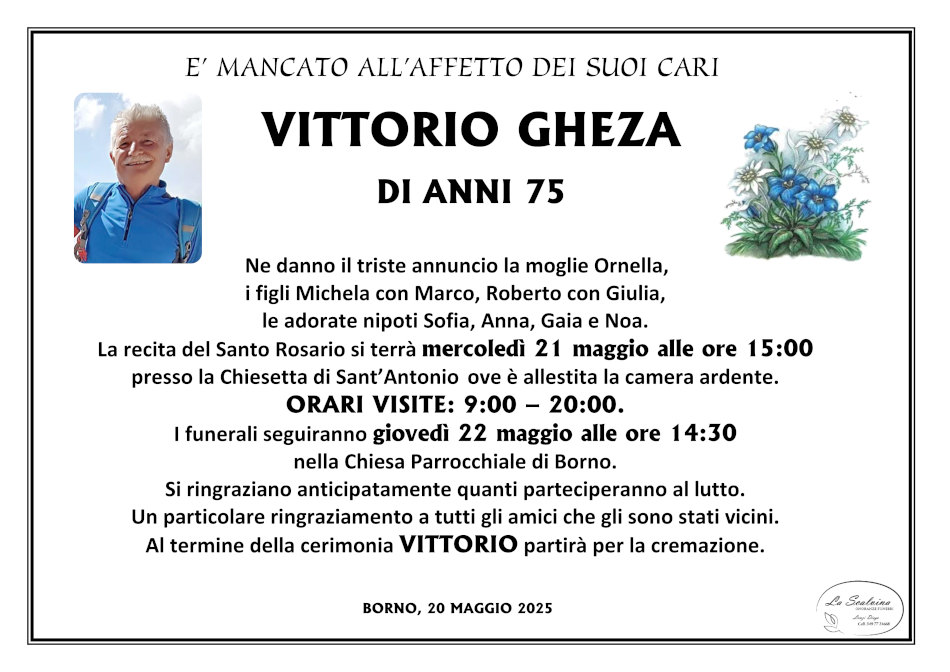 20 maggio 2029: def Vittorio Gheza - Borno