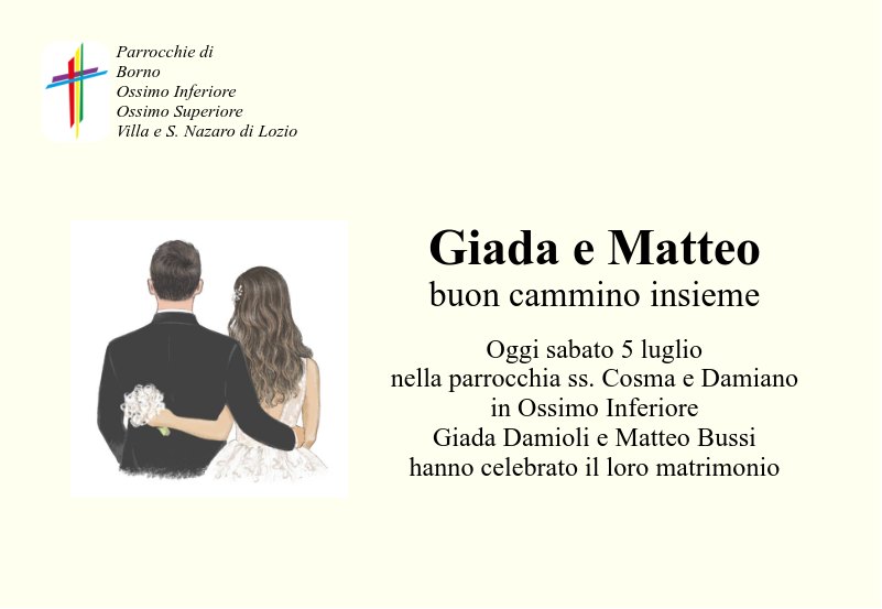 5 luglio 2025: matrimonio di <b>Giada Damioli e Matteo Bussi</b> - Ossimo Inf.