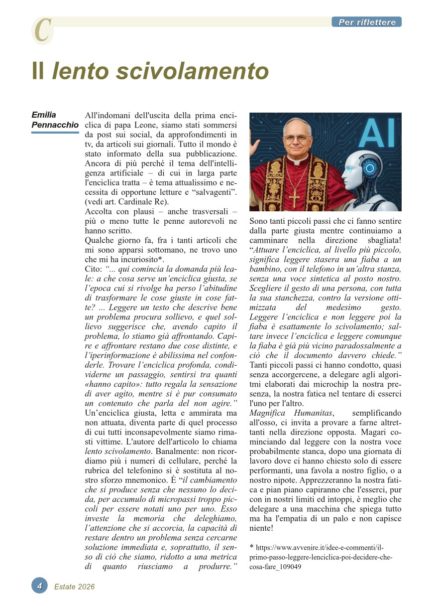 Il lento scivolamento