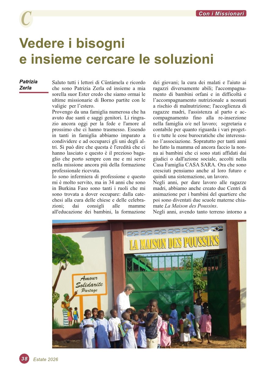 Vedere i bisogni e insieme cercare le soluzioni