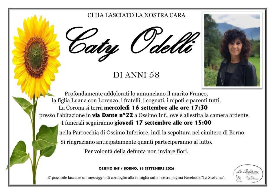 16 settembre 2026: morta <b>defcatyodelli</b> - Borno
