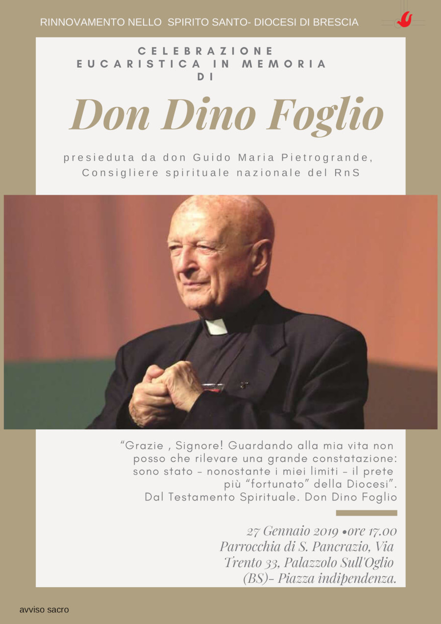 27 gennaio 2019: celebrazione don dino foglio